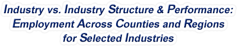Illinois - Industry vs. Industry Structure & Performance: Employment Across Counties and Regions for Selected Industries